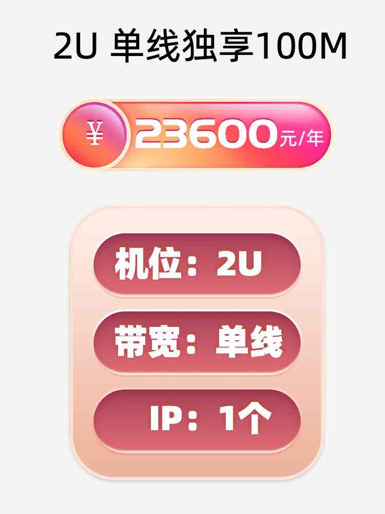 四川单线100M服务器托管价格