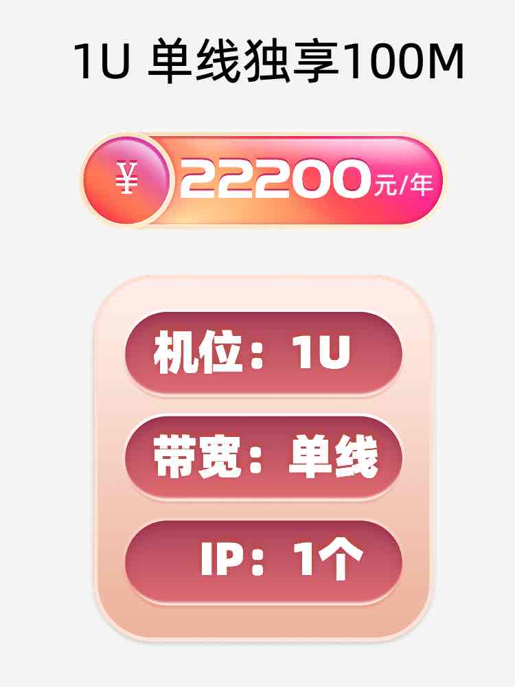 四川单线100M服务器托管价格